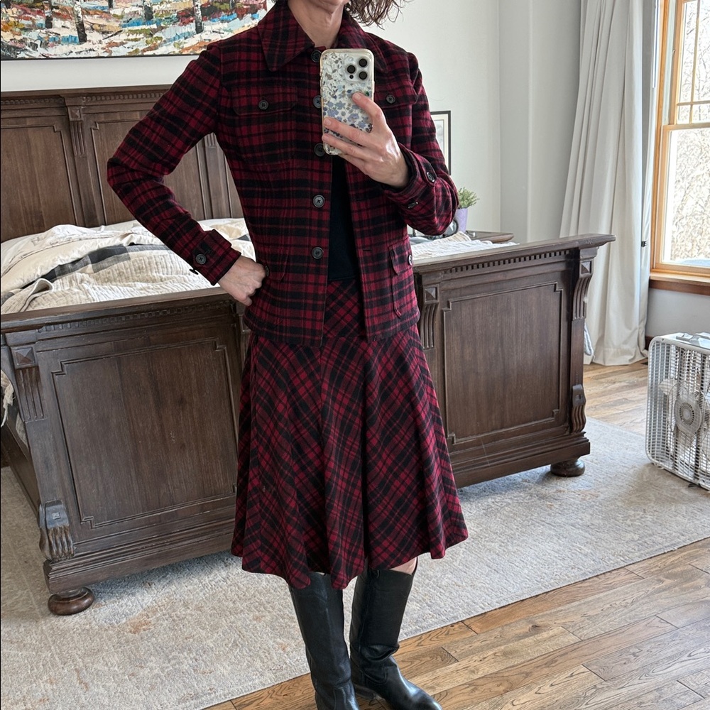 Ralph Lauren Red and Black Plaid Ensemble